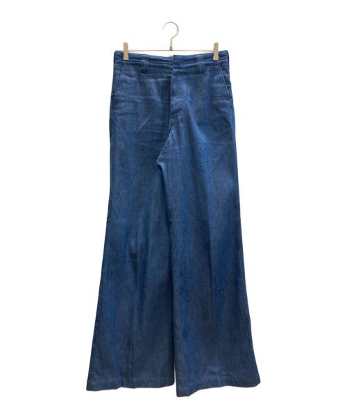 HYKE（ハイク）HYKE (ハイク) コットンフレアパンツ インディゴ サイズ:SIZE 1の古着・服飾アイテム