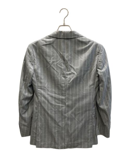 ERMENEGILDO ZEGNA（エルメネジルド・ゼニア）ERMENEGILDO ZEGNA (エルメネジルド・ゼニア) ストライプセットアップ グレー サイズ:SIZE 42の古着・服飾アイテム