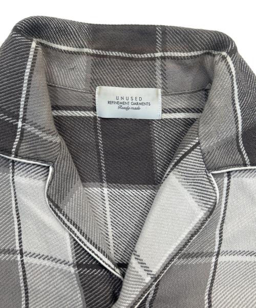 UNUSED（アンユーズド）UNUSED (アンユーズド) Check short sleeve shirt ブラウン サイズ:SIZE 3の古着・服飾アイテム