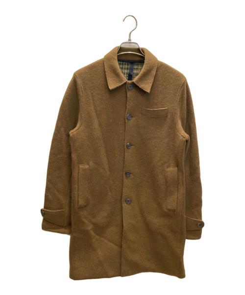 HARRIS WHARF LONDON（ハリスワーフロンドン）HARRIS WHARF LONDON (ハリスワーフロンドン) ウールステンカラーコート ブラウン サイズ:46の古着・服飾アイテム