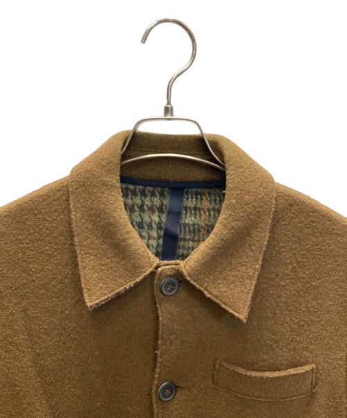 HARRIS WHARF LONDON（ハリスワーフロンドン）HARRIS WHARF LONDON (ハリスワーフロンドン) ウールステンカラーコート ブラウン サイズ:46の古着・服飾アイテム