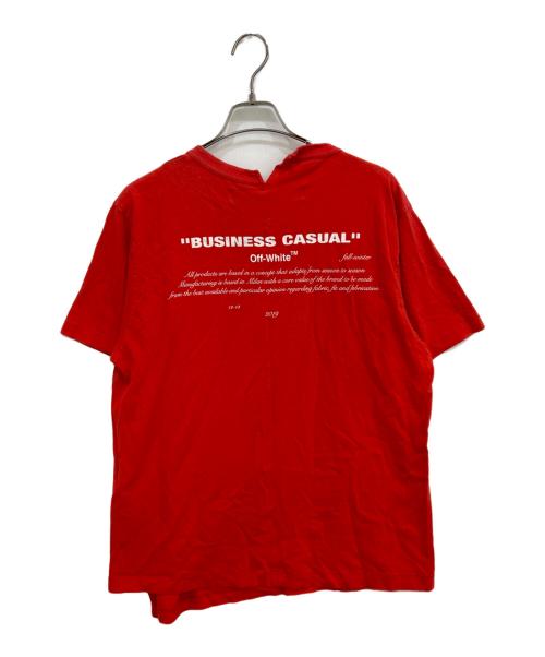 OFFWHITE（オフホワイト）OFFWHITE (オフホワイト) BERNINI S/S SPLICED TEE レッド サイズ:XLの古着・服飾アイテム
