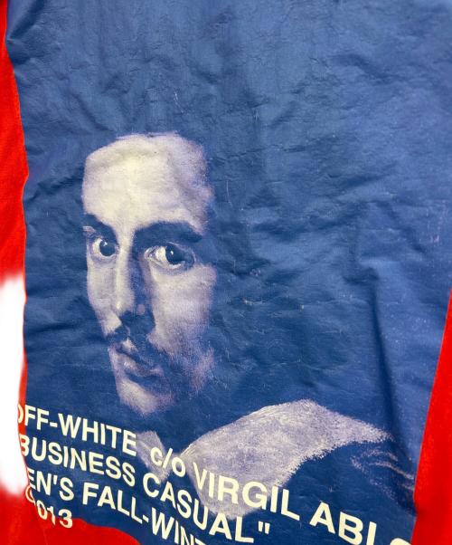 OFFWHITE（オフホワイト）OFFWHITE (オフホワイト) BERNINI S/S SPLICED TEE レッド サイズ:XLの古着・服飾アイテム