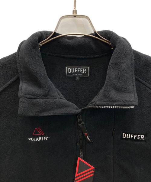 DUFFER BLACK LABEL（ダファー ブラック レーベル）DUFFER BLACK LABEL (ダファー ブラック レーベル) POLARTECジップブルゾン ブラック サイズ:XLの古着・服飾アイテム