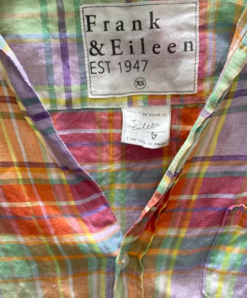 Frank&Eileen（フランクアンドアイリーン）Frank&Eileen (フランクアンドアイリーン) EILEEN リネンチェックシャツ マルチカラー サイズ:XSの古着・服飾アイテム