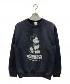 WIFFLEウィッフル）の古着「MICKEY MOUSE CREWNECK SWEAT」｜ブラック