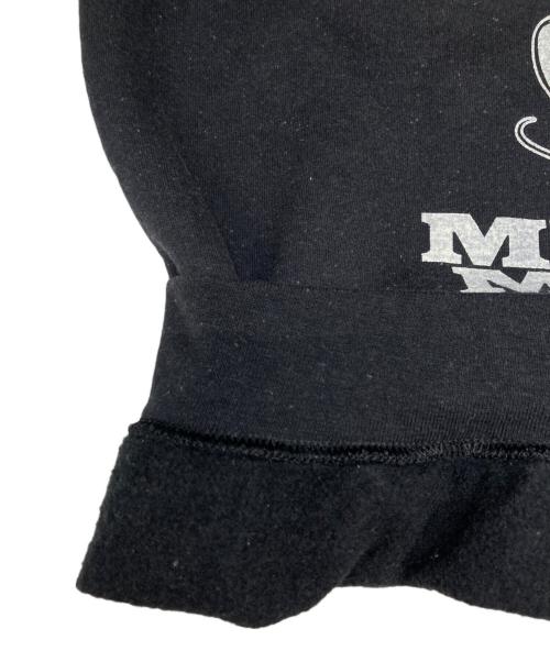WIFFLE（ウィッフル）WIFFLE (ウィッフル) MICKEY MOUSE CREWNECK SWEAT ブラック サイズ:Mの古着・服飾アイテム