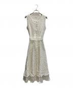 INGEBORGインゲボルグ）の古着「ギャザーレースワンピース」｜ホワイト