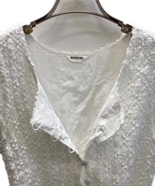 INGEBORG（インゲボルグ）INGEBORG (インゲボルグ) ギャザーレースワンピース ホワイト サイズ:SIZE 9の古着・服飾アイテム