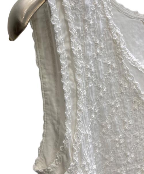 INGEBORG（インゲボルグ）INGEBORG (インゲボルグ) ギャザーレースワンピース ホワイト サイズ:SIZE 9の古着・服飾アイテム