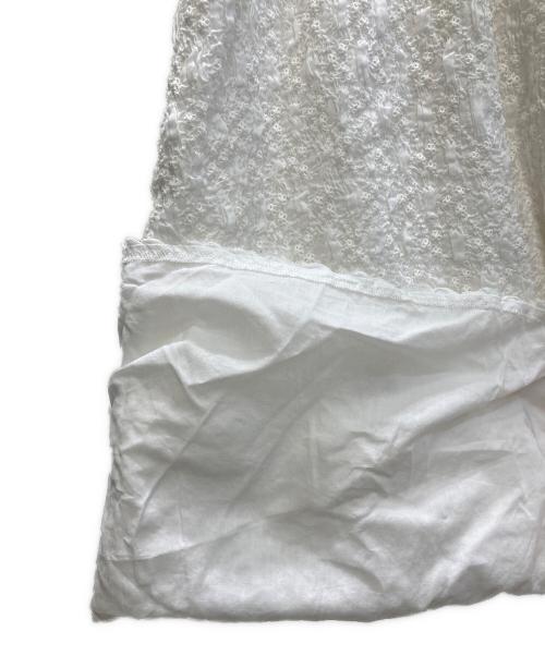 INGEBORG（インゲボルグ）INGEBORG (インゲボルグ) ギャザーレースワンピース ホワイト サイズ:SIZE 9の古着・服飾アイテム