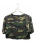 CELINE (セリーヌ) ロゴプリントクロップドカモフラTシャツ グリーン サイズ:L：30000円