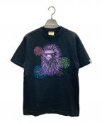 A BATHING APEア ベイシング エイプ）の古着「APE HEAD FIREWORK TEE」｜ブラック