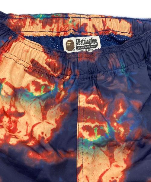 A BATHING APE（ア ベイシング エイプ）A BATHING APE (ア ベイシング エイプ) TIE DYE BEACH SHORTS ネイビー サイズ:Sの古着・服飾アイテム