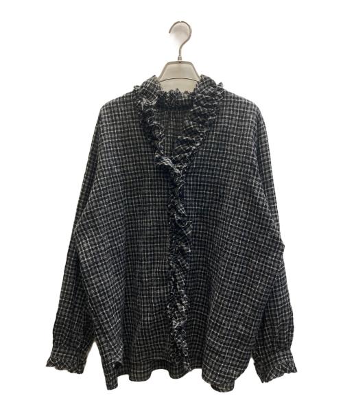 journal standard luxe（ジャーナルスタンダード ラックス）journal standard luxe (ジャーナルスタンダード リュクス) リファイン フリルブラウス ブラック サイズ:SIZE Free 未使用品の古着・服飾アイテム