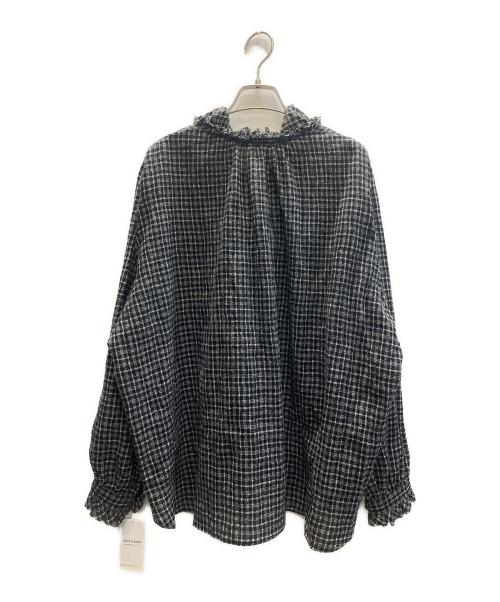 journal standard luxe（ジャーナルスタンダード ラックス）journal standard luxe (ジャーナルスタンダード リュクス) リファイン フリルブラウス ブラック サイズ:SIZE Free 未使用品の古着・服飾アイテム