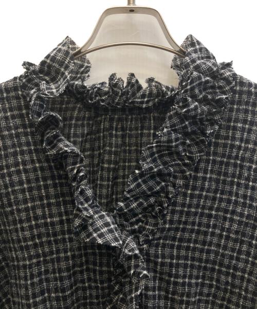 journal standard luxe（ジャーナルスタンダード ラックス）journal standard luxe (ジャーナルスタンダード リュクス) リファイン フリルブラウス ブラック サイズ:SIZE Free 未使用品の古着・服飾アイテム