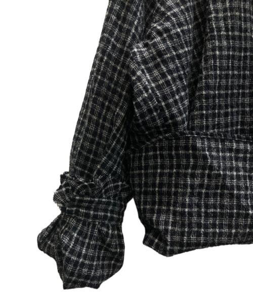 journal standard luxe（ジャーナルスタンダード ラックス）journal standard luxe (ジャーナルスタンダード リュクス) リファイン フリルブラウス ブラック サイズ:SIZE Free 未使用品の古着・服飾アイテム