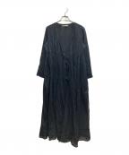 ne quittez pasヌキテパ）の古着「2wayコットンボイル クロスオーバーフロントガウン」｜ブラック