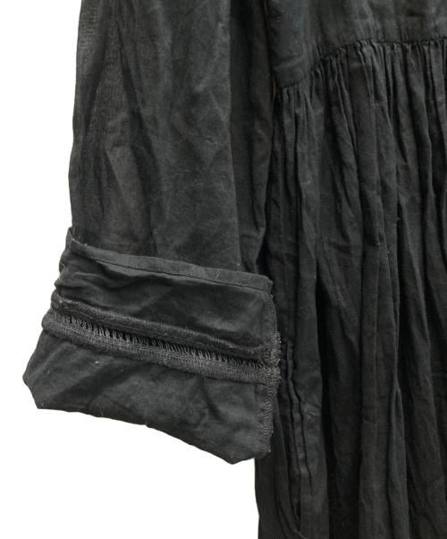 ne quittez pas（ヌキテパ）ne quittez pas (ヌキテパ) 2wayコットンボイル クロスオーバーフロントガウン ブラック サイズ:Freeの古着・服飾アイテム