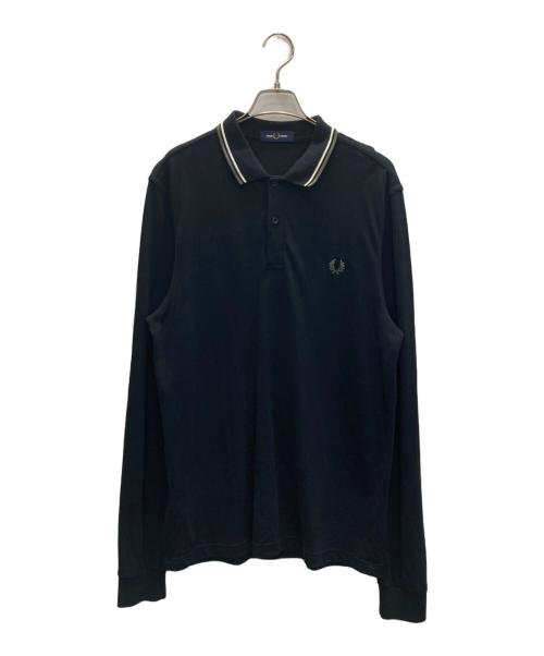FRED PERRY（フレッドペリー）FRED PERRY (フレッドペリー) Twin Tipped L/S Polo Shirt ブラック サイズ:SIZE Lの古着・服飾アイテム