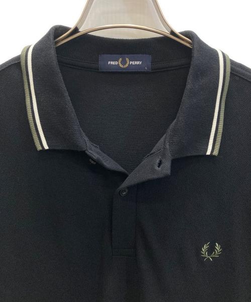 FRED PERRY（フレッドペリー）FRED PERRY (フレッドペリー) Twin Tipped L/S Polo Shirt ブラック サイズ:SIZE Lの古着・服飾アイテム