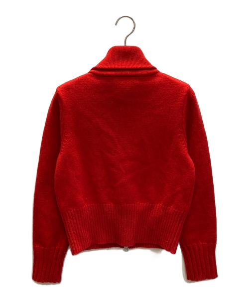 MACPHEE（マカフィー）MACPHEE (マカフィー) NZ LAMS ジップアップカーディガン レッド サイズ:SIZE Sの古着・服飾アイテム