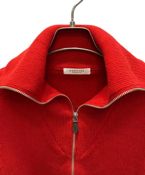 MACPHEE（マカフィー）MACPHEE (マカフィー) NZ LAMS ジップアップカーディガン レッド サイズ:SIZE Sの古着・服飾アイテム