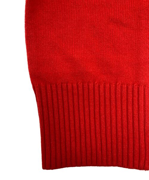 MACPHEE（マカフィー）MACPHEE (マカフィー) NZ LAMS ジップアップカーディガン レッド サイズ:SIZE Sの古着・服飾アイテム