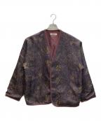 JOURNAL STANDARDジャーナルスタンダード）の古着「ジャガードペイズリーカーディガン」｜パープル