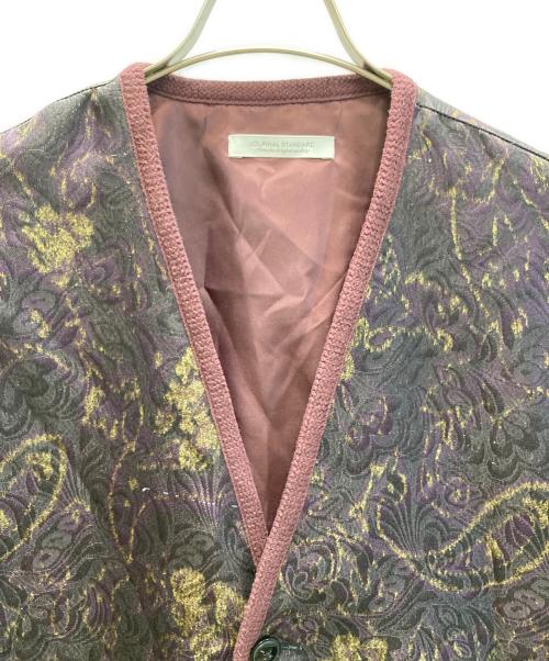 JOURNAL STANDARD（ジャーナルスタンダード）JOURNAL STANDARD (ジャーナルスタンダード) ジャガードペイズリーカーディガン パープル サイズ:Ｌの古着・服飾アイテム