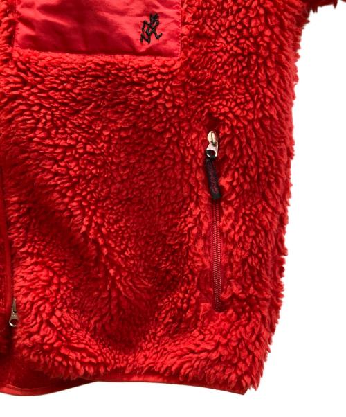 GRAMICCI（グラミチ）GRAMICCI (グラミチ) ボアフリ-スジャケット レッド サイズ:Ｌの古着・服飾アイテム