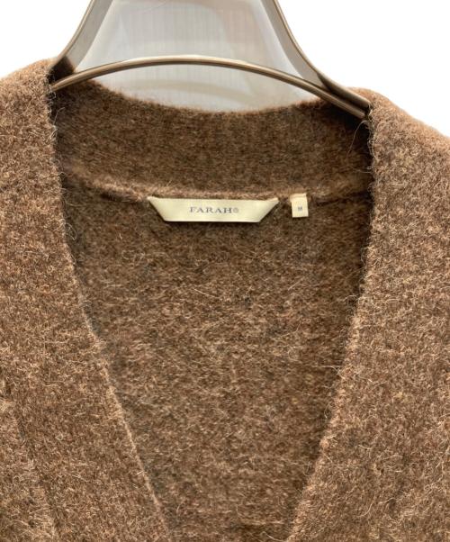 FARAH（ファーラー）FARAH (ファーラー) Mohair Mixed Middle Gauge Cardigan ブラウン サイズ:Mの古着・服飾アイテム