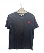 PLAY COMME des GARCONSプレイコムデギャルソン）の古着「ハートワッペンTシャツ」｜ブラック