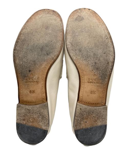 GUCCI（グッチ）GUCCI (グッチ) ホースビットローファー ホワイト サイズ:SIZE 8 1/2の古着・服飾アイテム