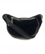 aniaryアニアリ）の古着「レザー切替ショルダーバッグ」｜ブラック