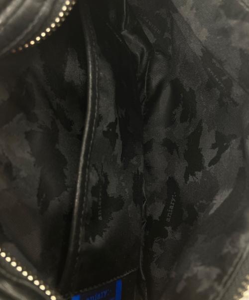 aniary（アニアリ）aniary (アニアリ) レザー切替ショルダーバッグ ブラックの古着・服飾アイテム