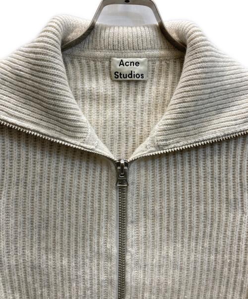 Acne studios（アクネ ストゥディオス）Acne studios (アクネ ストゥディオス) ニットジャケット ライトグレー サイズ:ＸＳの古着・服飾アイテム