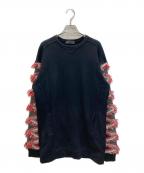 DIESEL Black Goldディーゼル ブラック ゴールド）の古着「ニット切替スウェット」｜ブラック