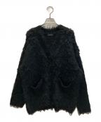 MAISON SPECIALメゾンスペシャル）の古着「Fluffy shaggy cardigan / フラッフィー シャギー カーディガン」｜ブラック