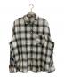 JOURNAL STANDARD relume（ジャーナルスタンダード レリューム）の古着「レーヨン フリンジ チェックシャツ」｜ホワイト×ブラック