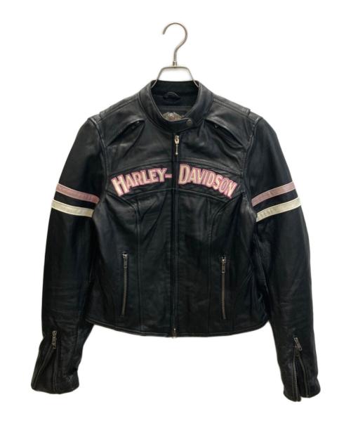 HARLEY-DAVIDSON（ハーレーダビッドソン）HARLEY-DAVIDSON (ハーレーダビッドソン) 00's シングルライダースジャケット ブラック サイズ:Sの古着・服飾アイテム