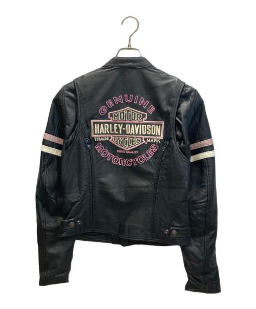 HARLEY-DAVIDSON（ハーレーダビッドソン）HARLEY-DAVIDSON (ハーレーダビッドソン) 00's シングルライダースジャケット ブラック サイズ:Sの古着・服飾アイテム