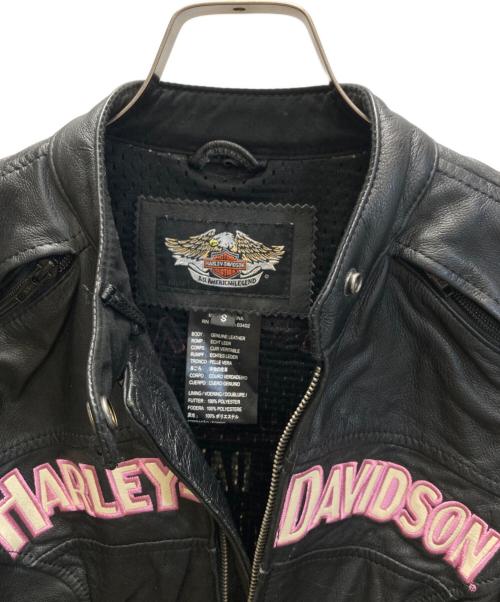 HARLEY-DAVIDSON（ハーレーダビッドソン）HARLEY-DAVIDSON (ハーレーダビッドソン) 00's シングルライダースジャケット ブラック サイズ:Sの古着・服飾アイテム