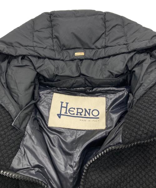 HERNO（ヘルノ）HERNO (ヘルノ) 切替ダウンコート ブラック サイズ:44の古着・服飾アイテム