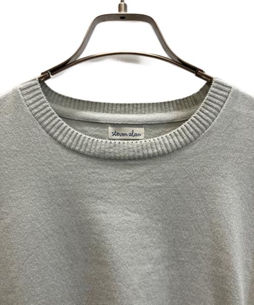 STEVEN ALAN（スティーブンアラン）STEVEN ALAN (スティーブンアラン) クウボウ ショートスリーブ ニット  LOOSE ライトグレー サイズ:SIZE XLの古着・服飾アイテム