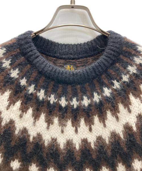 BATONER（バトナ―）BATONER (バトナ―) MOHAIR NORDIC CREW NECK ブラック サイズ:1の古着・服飾アイテム