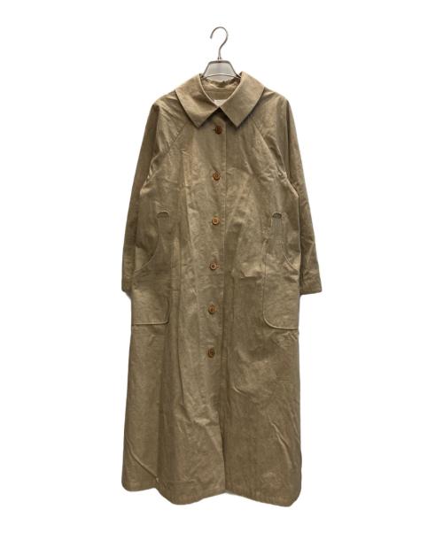magali（マガリ）magali (マガリ) コットン リネン ウェザー トレンチ コート カーキ サイズ:FREEの古着・服飾アイテム