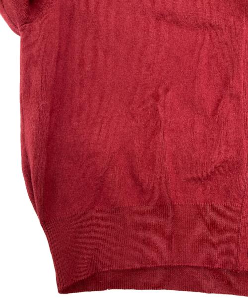 CABAN（キャバン）CABAN (キャバン) コットンカシミヤ クルーネックカーディガン レッド サイズ:SIZE XSの古着・服飾アイテム