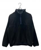 JJJJoundジョウンド）の古着「スナップフリースプルオーバー」｜ブラック